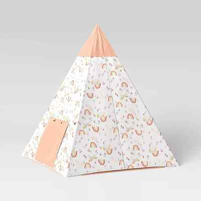 #ad PillowFort Kids Play Indoor Tent Teepee Nook Pink Unicorn Rainbow carrying bag $21.99