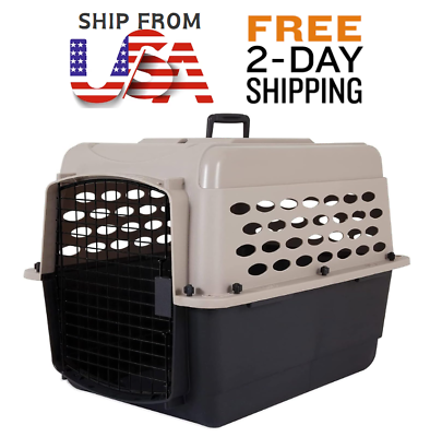 #ad Pet Kennel for Dogs Hard Sided Pet Carrier Medium Large 28in Length $72.45