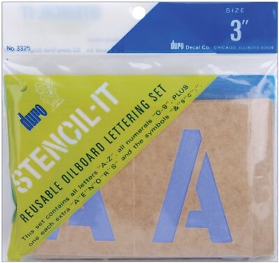 #ad Alphabet Stencils Letters 3 Inch Oil Board Capital Letters A to Z Period Comma $12.87