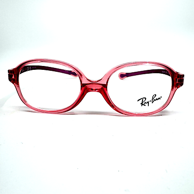 #ad Ray Ban Kids Jr RB1587 3767 Pink Clear Eyeglasses Frames 41 14 130 H8836 $42.48
