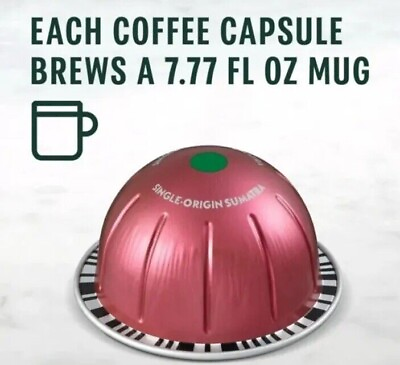 #ad Starbucks Sumatra Single Origin Coffee Nespresso Vertuo 24 LOOSE Pods BB 6 24 $24.99