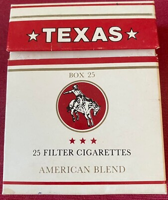 #ad Vintage Texas Box 25 Cigarette Cigarettes Cigarette Paper Box Empty Cigarette $8.00