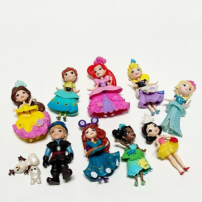 #ad Disney Princess Little Kingdom 9 Snap In Mini Dolls 3quot; Figure Lot C1 $26.99