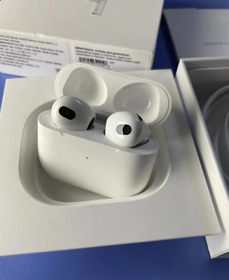 #ad #ad APPLE AIRPODS 3RD GENERATION BLUETOOTH WIRELESS EARBUDS CHARGING CASE WHITE $47.49