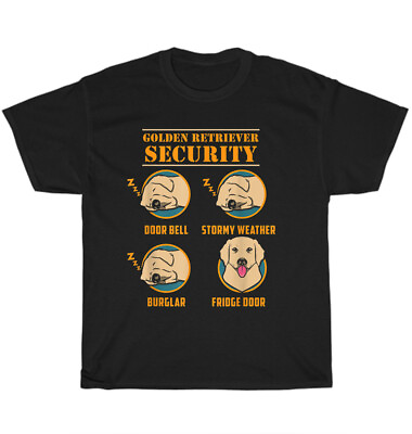 Golden Retriever Security Funny Dog Dogs Puppy Pet Lover T Shirt Unisex Tee Gift $15.99