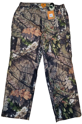 #ad NWT Field amp; Stream Mossy Oak Camouflage Twill Hunting Mens Pants 6 Pockets 2XL $24.00