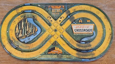 Automatic Toy Magic Crossroads tin toy racetrack wall hanging sign $49.99