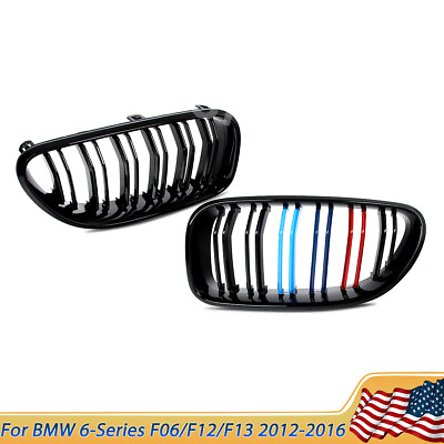 #ad For BMW M6 F06 F12 F13 650i 640i Gloss Black Front Kidney Grille Grill M Color $59.99