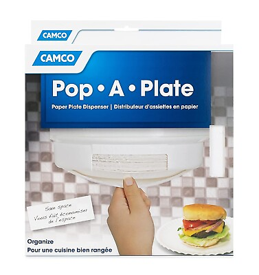 #ad Pop A Plate Paper Camper RV Storage BBQ White Kitchen Trailer Camping Camco $13.29
