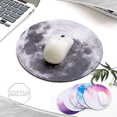 #ad Space Round Mouse Pad PC Gaming Non Slip Mice Mat For Laptop Notebook Computer $5.39