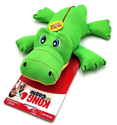 #ad KONG Cozie Ultra Ana Alligator LARGE Tough Rattling Squeaky Dog Play Toy 12x9quot; $16.89