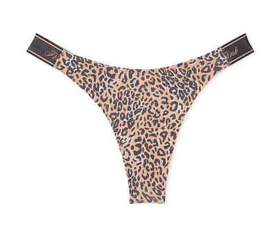 #ad Victoria Secret Sexy PINK Thong String HOT Praline Leopard High Leg NWT $11.99