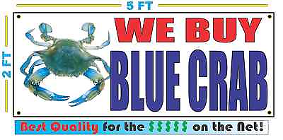 #ad WE BUY BLUE CRAB Banner Sign NEW $22.45