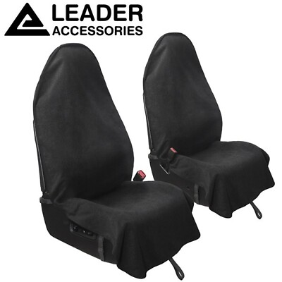 #ad #ad 2Pcs Waterproof Towel Front Seat Cover Non Slip Bucket Seat Dog Protector Black $44.99