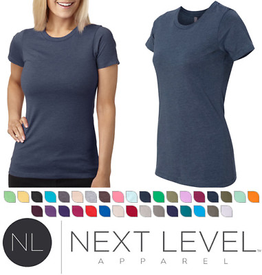 #ad Next Level 6610 Womens Junior Fit CVC Crewneck T Shirt New SALE $4.75