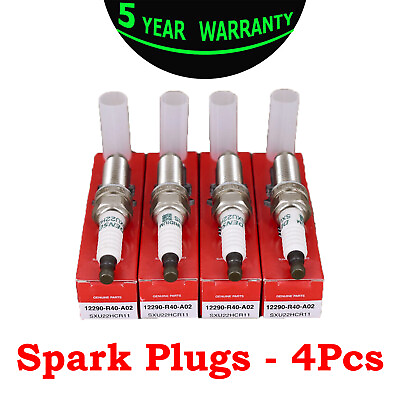 #ad 4Pcs Iridium Spark Plugs For Honda Denso 12290 R40 A01 A02 SXU22HCR11S 3461 OEM $31.99