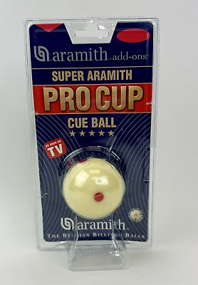 #ad Super Aramith Pro Cup Pool Cue Ball 2 1 4quot; 6 Red Dots in a blister $35.00