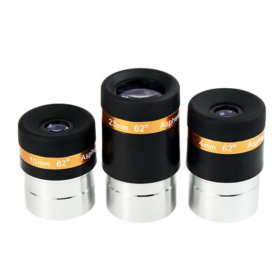 #ad SVBONY 4mm 10mm 23mm Angle 62°Aspheric Eyepieces HD Coated for 1.25in Astronomic $39.99