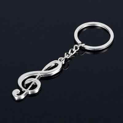 #ad Silvery Music Notes Symbol Pendant Key Ring Keychain Vintage Elegant Fashion New $9.98