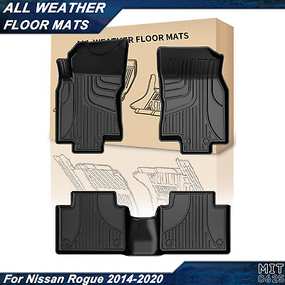 #ad Car Floor Mats Rubber Liner Carpet All Weather Custom Fit Nissan Rogue 2014 2020 $69.99
