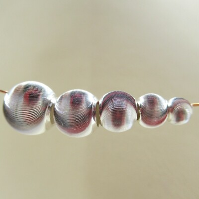 925 Sterling Silver Shiny Round Ball Beads Spacer DIY for Bracelet Necklace $2.96