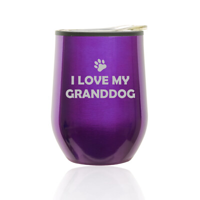 #ad Stemless Wine Tumbler Coffee Travel Mug I Love My Granddog Grandparent Of Dog $14.99
