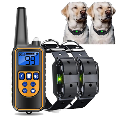 #ad 3000 FT Dog Training US Collar Rechargeable Remote Shock PET Waterproof Trainer $19.90