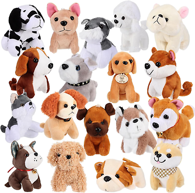 #ad 18 Pcs Mini Plush Dog Bulk Puppy Stuffed Animals Small Stuffed Dogs Cute Asso... $61.99