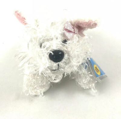 #ad GANZ Webkinz White Terrier Dog Plush Stuffed Animal HS106 w Sealed Code Tag New $11.43