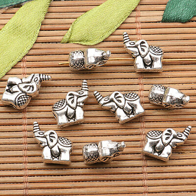 #ad 12pcs tibetan silver tone little cute elephant Spacer beads h0600 $2.50