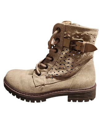 #ad Blowfish rockland tan mesh Fashion combat boots Woman size 7.5 $22.99