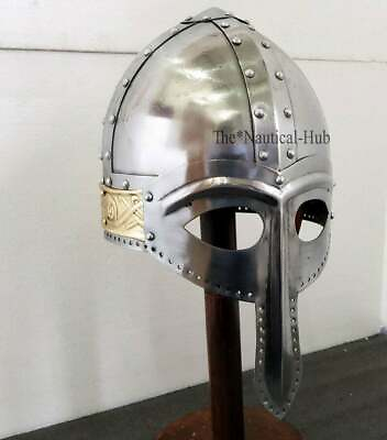 #ad Medieval Viking Nasal Helmet Historical Battle Warrior Ready Viking Helmet $88.00