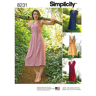 #ad Simplicity 8231 Sz 6 22 Sew House Seven Boho Dress Summer Cottagecore Pattern $10.49