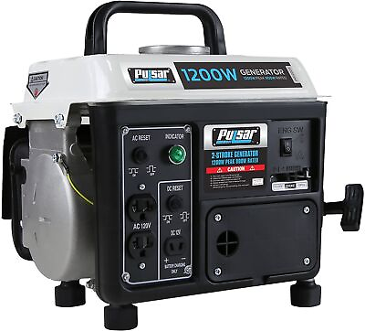 #ad New Pulsar 1200 Watt Portable Low Noise Gas Powered Inverter Generator PG1202SA $140.00