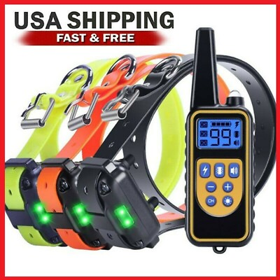 2735 FT Dog Training US Collar Rechargeable Remote Shock PET Waterproof Trainer $29.99