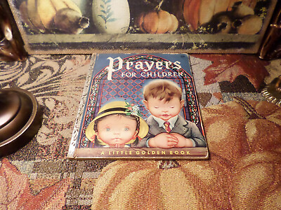 #ad Prayers for Children Little Golden Book 1952 Mary Reed Vintage Hardcover $19.95