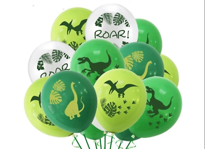 #ad 12pcs 12” Dinosaur Latex Balloons Childrens Party Themed Decoration UK GBP 3.99