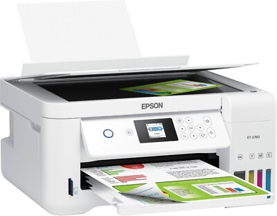#ad Epson EcoTank ET 2760 Supertank Color Inkjet All in One Printer White GRADE A $115.00