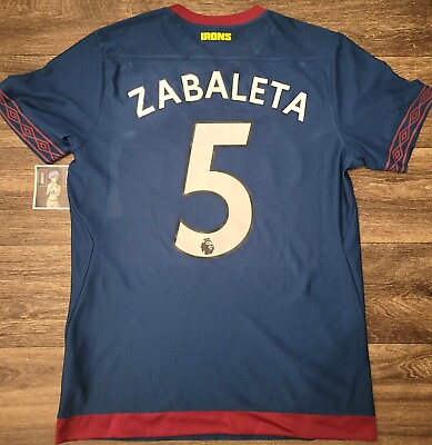 #ad Umbro West Ham United FC 18 19 Away Pablo Zabaleta Jersey Size Large $70.00