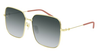 #ad NEW Gucci Gucci Logo GG 0443S Sunglasses 001 Gold 100% AUTHENTIC $234.68