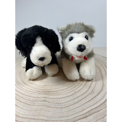 #ad Build A Bear Magnetic Dogs Husky amp; Border Collie Small Plush Stuffed Toy BAB $18.00
