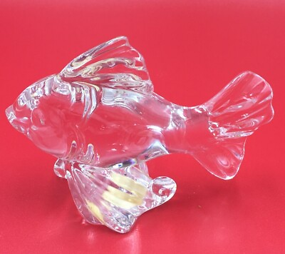 #ad PRINCESS HOUSE PETS 24% LEAD CRYSTAL GERMANY GLASS FIGURINE GOLDFISH PAPERWEIGHT $24.99