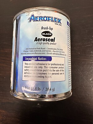 #ad AEROSEAL by AEROFLEX USA 1 Pint Brush Top Black Adhesive for Insulation $15.50