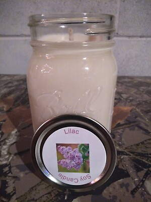 #ad Lilac Strong Scented Soy Candle 16 oz. jar $16.99
