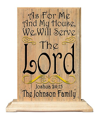#ad Custom Catholic Gift Sign My Family Shall Serve The Lord Religious Family Gift $29.99