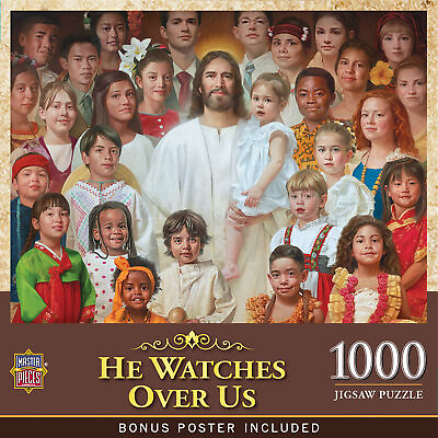 #ad MasterPieces He Watches Over Us 1000 Piece Jigsaw Puzzle $18.99