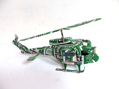 #ad Heinekin helicopter African Tin Toy Burkina Faso $39.99