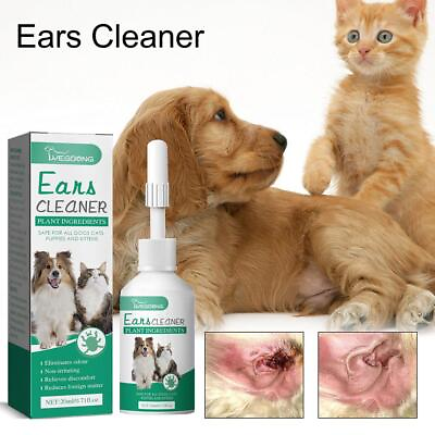 #ad Ear Cleaner Drops for Pet Dog Puppy Cat Kitten Kill Ear Mites Fluid 20ml US NEW $2.13
