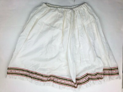 #ad Vtg Women Ladies Girls White Red Green Skirt Waist 23quot; length is 23quot; Folklorico $13.46