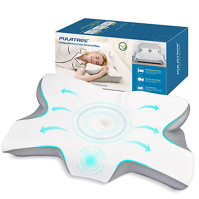 #ad Soft Cervical Pillow for Neck Pain ReliefOdorless Memory Foam Pillows Ergonomic $34.98